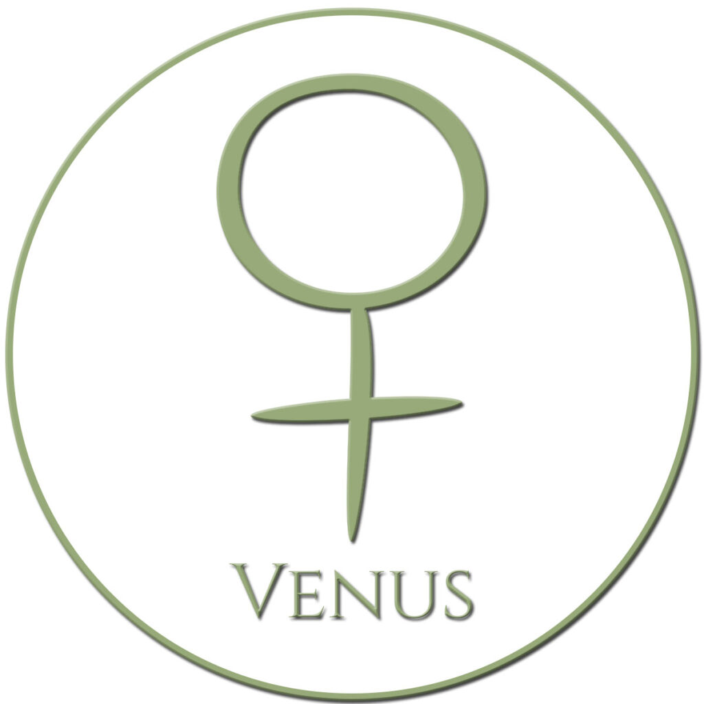 Symbol for planeten Venus - Lær om astrologi hos Lunaracademy