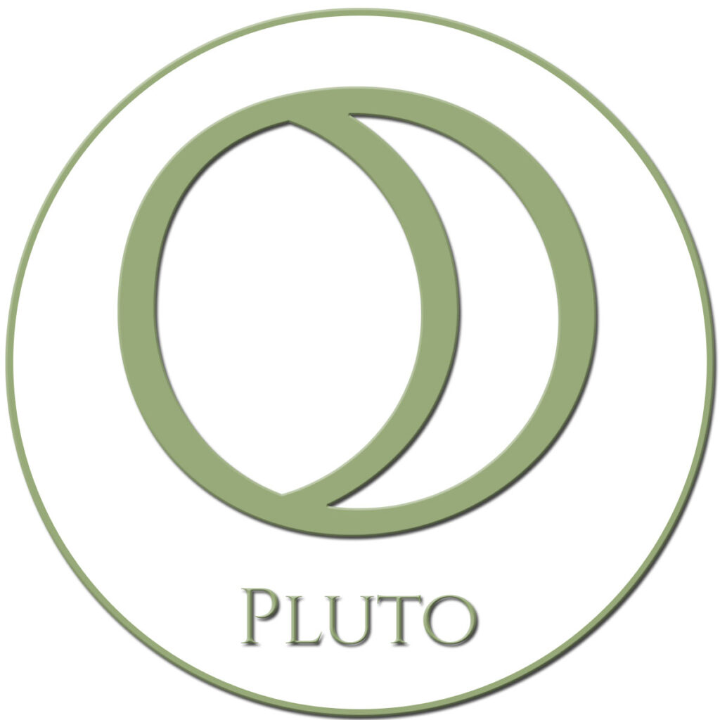 Symbol for planeten Pluto - Lær om astrologi hos Lunaracademy