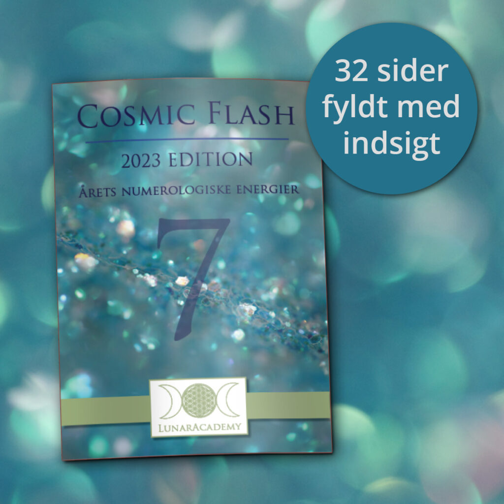 Cosmic Flash - 2023 edition. E-bogen om de numerologiske årsenergier og større astrologiske events i 2023.